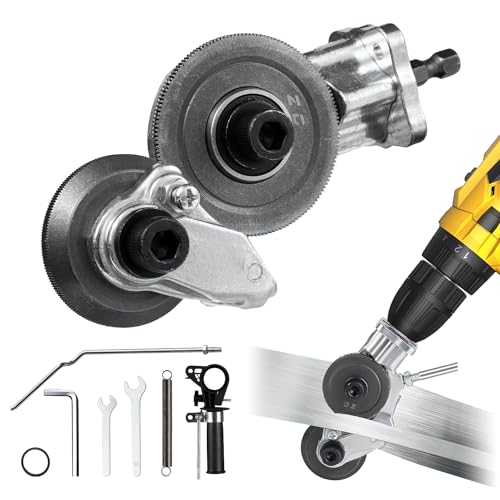 Elektrischer Bohrplattenschneider, Elektrischer Metallknabber Metallblechschneider Metal Nibbler Drill Attachment Blechschneider zum Schneiden von Eisen, Weißblech, Stahl, Kupfer, Aluminium von Hapivida