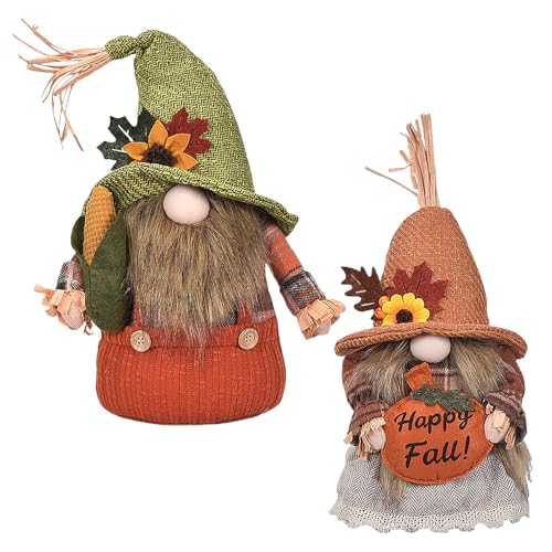 Gesichtslosen Gnom -Puppen Herbstdekoreationen handgefertigte Herbsternte Gnome Plüsch Ornament mit MaisKürbis Home Decors geschenkee für Thanksgiving Halloween von Hapivida
