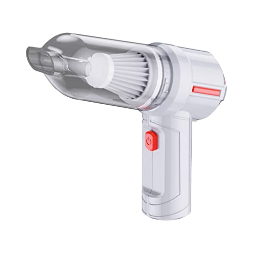 Handheld -Auto -Staubsauger, tragbarer 5500pa leistungsstarke Saugfänger schnurloses Gebläse Schnelles Ladung für Autohaushaarreinigung (Weiß) von Hapivida
