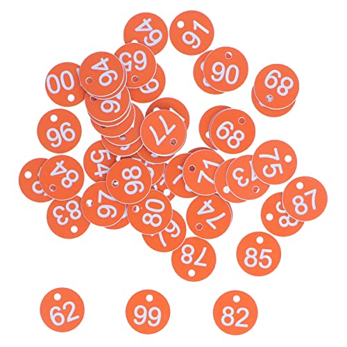 50 Stück Kunststoff ID Nummernschilder mit 4 mm Loch, Nummerierte Bienenstock Etiketten ohne Ringe, Zahlenmarken Anhänger für Imkerei, Tierhaltung, SPA, Auto, Gepäck, Hochzeitsfeier(51-100-Orange) 50 Stück Kunststoff ID Nummernschilder mit 4 mm Loch, Nummerierte Bienenstock Etiketten ohne Ringe, Zahlenmarken Anhänger für Imkerei, Tierhaltung, SPA, Auto, Gepäck, Hochzeitsfeier(51-100-Orange) von Hapivida