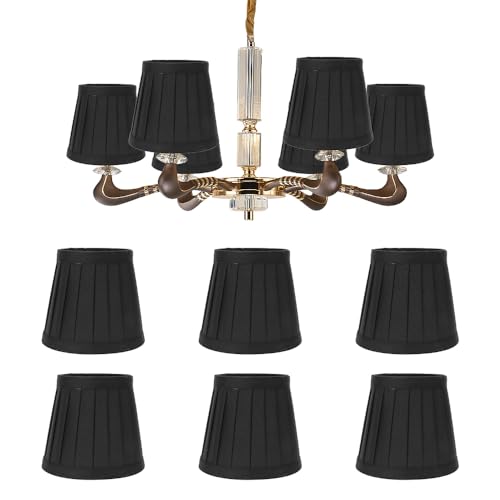 6 Stück Kronleuchter Lampenschirme, moderner E14-Clip auf kleinem Lampenschirm aus Stoff, Droplight Wandlampenschirm Lampenzubehör für Hotels, KTV Clubs 6 Stück Kronleuchter Lampenschirme, moderner E14-Clip auf kleinem Lampenschirm aus Stoff, Droplight Wandlampenschirm Lampenzubehör für Hotels, KTV Clubs von Hapivida