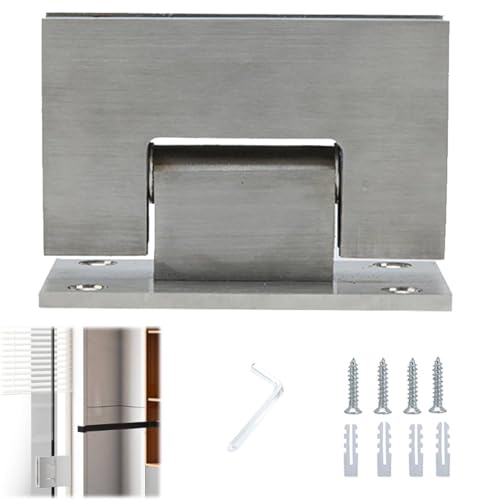 Hapivida Glastürscharnier, 90-Grad-Edelstahl-Scharnier mit Doppelöffnungsdesign für 8-12 mm gehärtetes Glas, Badezimmer-Gate-Klemme für Hotels und Private Bäder Hapivida Glastürscharnier, 90-Grad-Edelstahl-Scharnier mit Doppelöffnungsdesign für 8-12 mm gehärtetes Glas, Badezimmer-Gate-Klemme für Hotels und Private Bäder von Hapivida