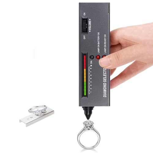 Professioneller Diamant Tester, Tragbarer Edelstein Tester mit LED Anzeige, Hochpräzise Diamantprüfer Gerät für Anfänger und Experten Selector Gemstone Jewelry Gems Tool Professioneller Diamant Tester, Tragbarer Edelstein Tester mit LED Anzeige, Hochpräzise Diamantprüfer Gerät für Anfänger und Experten Selector Gemstone Jewelry Gems Tool von Hapivida