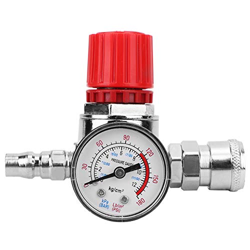 Hapivida Luftkompressor Druckregler, Druckschalter Steuerventilregler mit Manometer Präzises Luftpumpenzubehör für Einfach Einstellbaren Luftdruck Hapivida Luftkompressor Druckregler, Druckschalter Steuerventilregler mit Manometer Präzises Luftpumpenzubehör für Einfach Einstellbaren Luftdruck von Hapivida