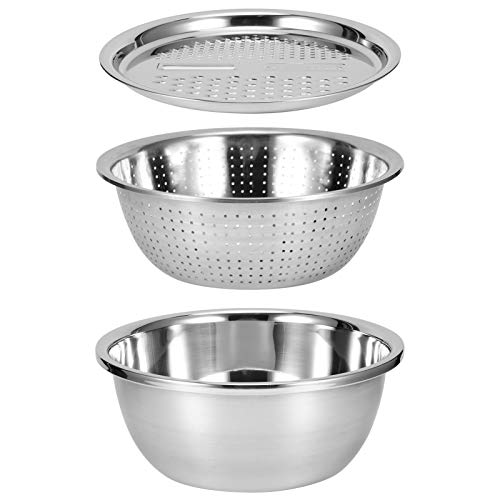 Hapivida Rührschüssel Set Servierschüssel Salatschüssel Stapelbar Salat Schüssel mit Sieb Set 3-Teilig Rührschüsseln Edelstahl Kochen Backen Lebensmittelzubereitung Salatschüsseln Set Hapivida Rührschüssel Set Servierschüssel Salatschüssel Stapelbar Salat Schüssel mit Sieb Set 3-Teilig Rührschüsseln Edelstahl Kochen Backen Lebensmittelzubereitung Salatschüsseln Set von Hapivida
