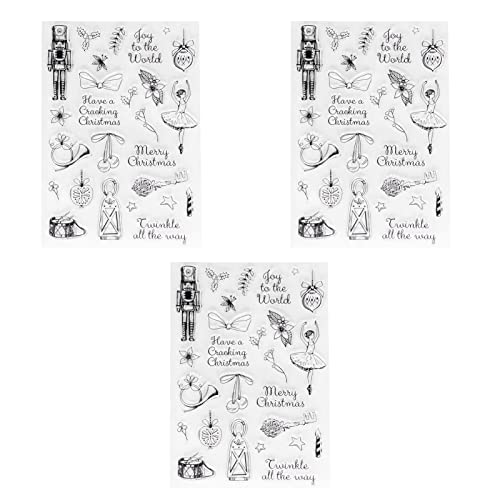 Hapivida Weihnachten Klare Stempel, 3Stk TPR Transparente Bastelprägestempel für Kartenherstellung Scrapbooking Geschenkverpackung DIY Handwerk Hapivida Weihnachten Klare Stempel, 3Stk TPR Transparente Bastelprägestempel für Kartenherstellung Scrapbooking Geschenkverpackung DIY Handwerk von Hapivida