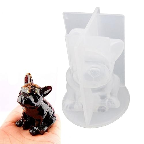 Haustier Silikonform 6×7,8 cm 3D Tierharz Resin Silikonform Gießform Harzform Epoxidharz Formen für DIY Kerzenherstellung Seife Harzhandwerk (Hund) von Hapivida