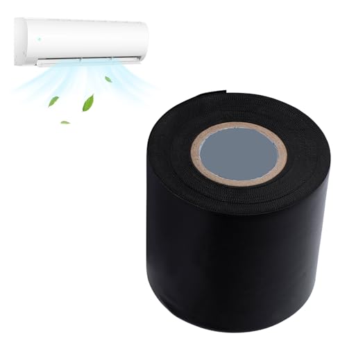 Isolierband für Klimaanlage 11m × 6cm PVC Wickelband Klimaanlagen Rohrband Klebeband Rohrbinderiemen zum Schutz, Bündeln und Reparieren von Kabeln (Schwarz) von Hapivida
