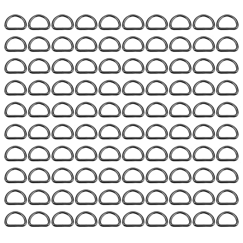 Metall D-Ring Schnalle, 100 Stück Metall Gürtelschnalle D-Form Ringe Hardware Sortiment zum Nähen von Gurtbändern, Bändern, Gürteln, Taschen(Rotguss) von Hapivida