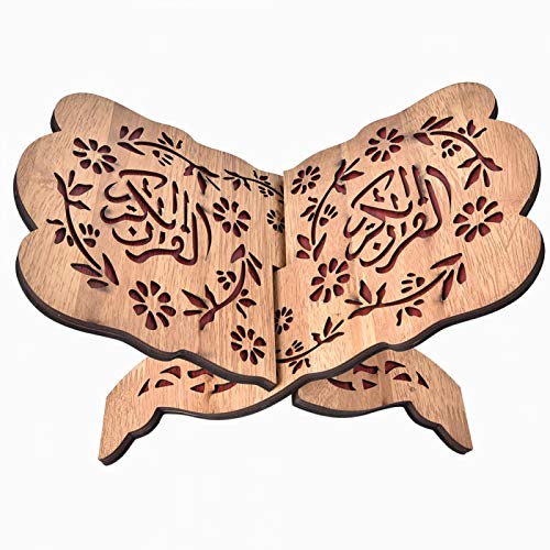 Vintage Heilige Buchhalter, Holz Kuran Bibel Display Halter 29,2 cm Handgeschnitzter Bücherablage, Büro Schule Tisch Ornament für Muslimische Ramadan Eid Al Fitr Dekoration Vintage Heilige Buchhalter, Holz Kuran Bibel Display Halter 29,2 cm Handgeschnitzter Bücherablage, Büro Schule Tisch Ornament für Muslimische Ramadan Eid Al Fitr Dekoration von Hapivida