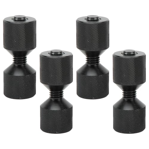 Zwei Loch Pins Set, M12 1,11 Zoll Schwarz Zwei Loch Pins 2 Loch Flansch Ausrichtungsstift, Aluminium Leichtbau Ausrichtungsstift für Autoschiffe (4 Stück) von Hapivida