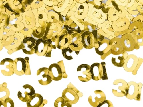 Metallisierte Konfetti Form 30, Gewicht 15 g, Ideal für Geburtstag, Jahrestag, Tischdeko Metallisierte Konfetti Form 30, Gewicht 15 g, Ideal für Geburtstag, Jahrestag, Tischdeko von Happenings