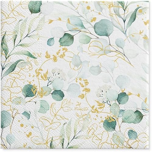 Servietten Eukalyptus Design für Jahrestag, Kommunion, Hochzeit, Geburtstag - 20 Stück | Dekorative Papierservietten | Elegante Tischdekoration Servietten Eukalyptus Design für Jahrestag, Kommunion, Hochzeit, Geburtstag - 20 Stück | Dekorative Papierservietten | Elegante Tischdekoration von Happenings