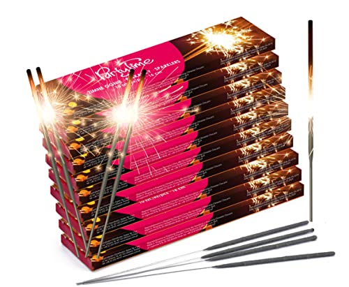 Wunderkerzen-Set Packung mit Wunderkerzen Kat F1 Feuerwerk – Tolle Idee für Hochzeiten, Geburtstagsfeiern, Weihnachten und Silvesterparty (16cm x 100 St) von Happenings