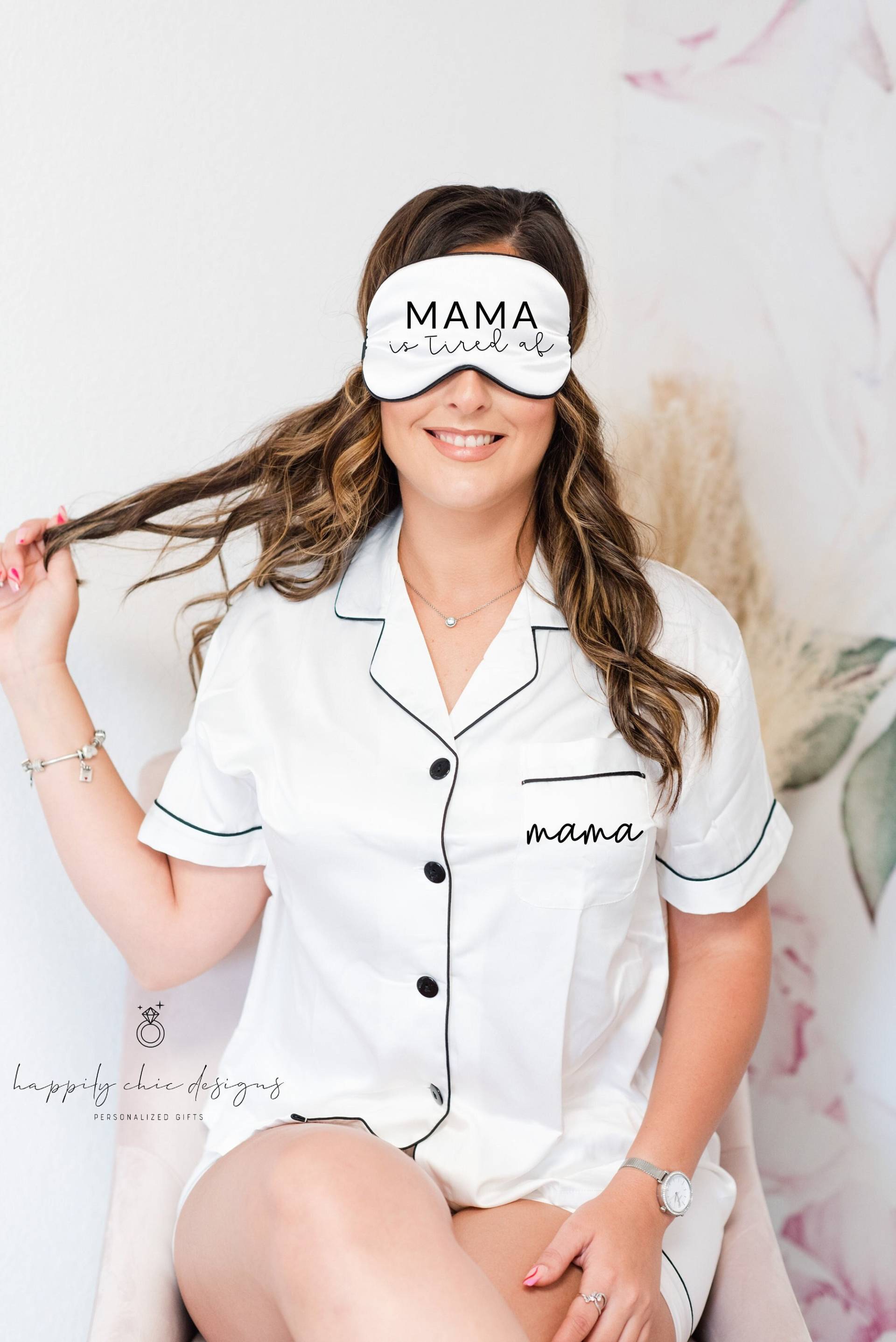 Mama Braucht Einen Nickerchenwein Schlafmaske Personalisierte Schlafmaske - Geschenke - Benutzerdefinierte Augenmaske Neue Geschenk - Eltern von HappilyChicDesigns