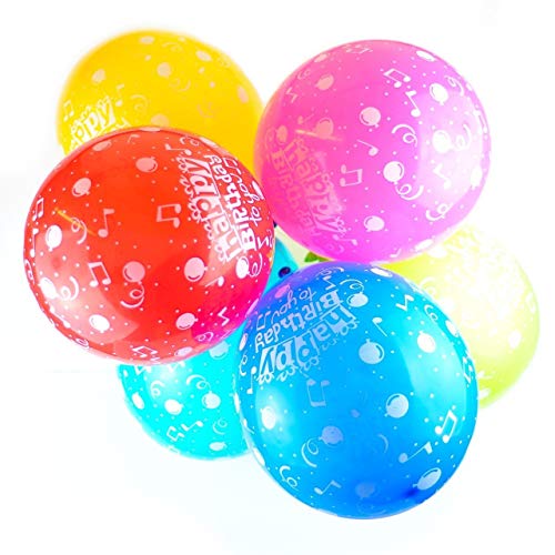 Happium „Happy Birthday To You“-Luftballons, 30,5 cm, mehrfarbig bedruckt, Latex, 10 Stück Luftballons, Geburtstagsballons für Mädchen und Jungen, Geburtstagsdekorationen, Jubiläumsparty Happium „Happy Birthday To You“-Luftballons, 30,5 cm, mehrfarbig bedruckt, Latex, 10 Stück Luftballons, Geburtstagsballons für Mädchen und Jungen, Geburtstagsdekorationen, Jubiläumsparty von Happium