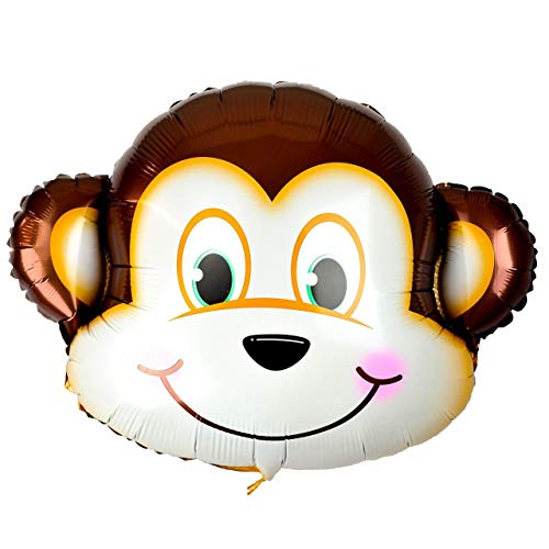 Happium 24'' Dschungelsafari, Bauernhoftier-Folienballontiere, Luftballons Tiere Kindergeburtstag, perfekt für Kindergeburtstagsparty-Dekoration (Affe) von Happium