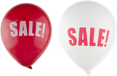 Happium 30,5 cm SALE bedruckte weiße und rote Latex-Luftballons, 20 Stück, Dekoration für Produktförderung, Verkauf, Marketing-Ballons Happium 30,5 cm SALE bedruckte weiße und rote Latex-Luftballons, 20 Stück, Dekoration für Produktförderung, Verkauf, Marketing-Ballons von Happium