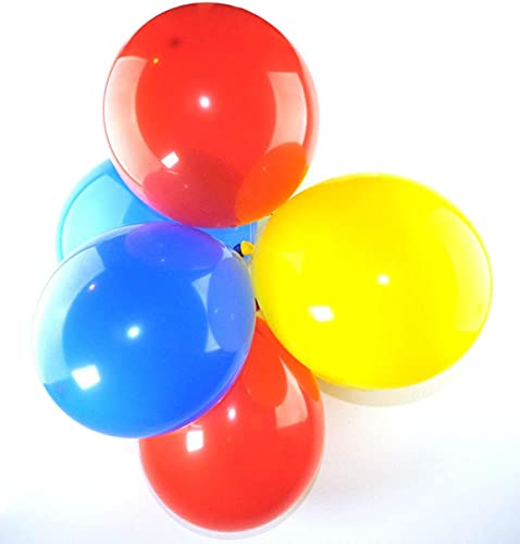 Happium Latex-Luftballons, 25,4 cm, Blau, Rot, Gelb, 20 Stück von Happium