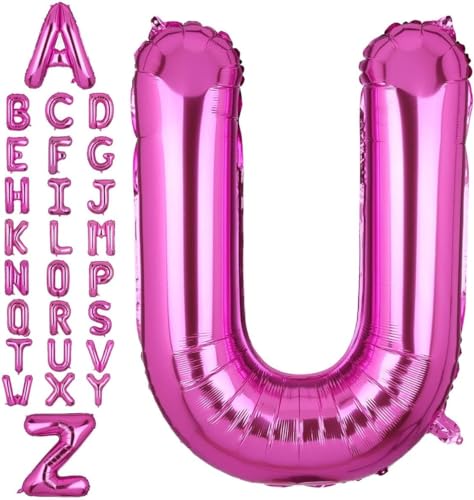 Happium Luftballons, 35,6 cm, Großbuchstabe, U-Folie, Luftballons, einzelne Mylar-Ballon, Geburtstagsfeier, Dekoration, Versorgung, Babyparty, Buchstabe U von Happium