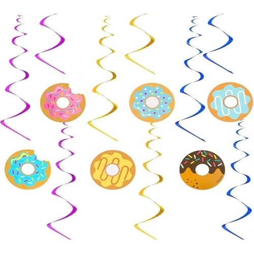 Happium Party Bunte Donuts druck Hängewirbel 80 cm – 6 Stück, Papier, mehrfarbig, perfekt für festliche Veranstaltungen, Jubiläen, Mottopartys, Kindergeburtstage. Happium Party Bunte Donuts druck Hängewirbel 80 cm – 6 Stück, Papier, mehrfarbig, perfekt für festliche Veranstaltungen, Jubiläen, Mottopartys, Kindergeburtstage. von Happium