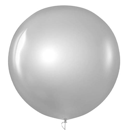 Happium - Riesige Latex-Luftballons, 91,4 cm, 6 Stück (Silber) von Happium