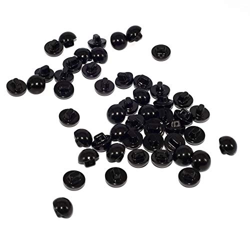 Runde Knöpfe, 10 mm, Kunstperle, gewölbtes Design, für Nähprojekte, Cremefarben/ Weiß, 50 Stück, schwarz Runde Knöpfe, 10 mm, Kunstperle, gewölbtes Design, für Nähprojekte, Cremefarben/ Weiß, 50 Stück, schwarz von Happium