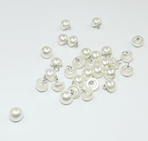 Sixstore Perlenknöpfe mit Haken, Baby-Knöpfe für Strickjacken, halbrund, Strickknöpfe, dekorativ für Hemd, Rock, Plüschtiere, Augen, 30 Stück Sixstore Perlenknöpfe mit Haken, Baby-Knöpfe für Strickjacken, halbrund, Strickknöpfe, dekorativ für Hemd, Rock, Plüschtiere, Augen, 30 Stück von Happium