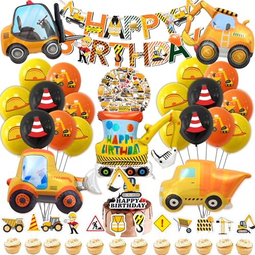 Bagger Deko Kindergeburtstag Luftballon, Baustelle Geburtstag Deko, Set Baustellenfahrzeuge Geburtstagsdeko, Neue Baustelle Ballon Kindergeburtstag Banner Tortendeko Aufkleber (Bagger Geburtstag Deko) Bagger Deko Kindergeburtstag Luftballon, Baustelle Geburtstag Deko, Set Baustellenfahrzeuge Geburtstagsdeko, Neue Baustelle Ballon Kindergeburtstag Banner Tortendeko Aufkleber (Bagger Geburtstag Deko) von HapplioPlay