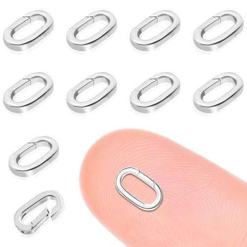 10 Stück Ovaler Karabinerverschluss für Halsketten Federverschlüsse aus Edelstahl Armband Verschlüsse Schlüsselanhänger Verschlussverschlüsse Halsketten Clips Verkürzer für Schmuckherstellung (S) 10 Stück Ovaler Karabinerverschluss für Halsketten Federverschlüsse aus Edelstahl Armband Verschlüsse Schlüsselanhänger Verschlussverschlüsse Halsketten Clips Verkürzer für Schmuckherstellung (S) von Happtkey