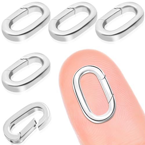 5 Stück Ovaler Karabinerverschluss für Halsketten Federverschlüsse aus Edelstahl Armband Verschlüsse Schlüsselanhänger Verschlussverschlüsse Halsketten Clips Verkürzer für Schmuckherstellung (L) 5 Stück Ovaler Karabinerverschluss für Halsketten Federverschlüsse aus Edelstahl Armband Verschlüsse Schlüsselanhänger Verschlussverschlüsse Halsketten Clips Verkürzer für Schmuckherstellung (L) von Happtkey
