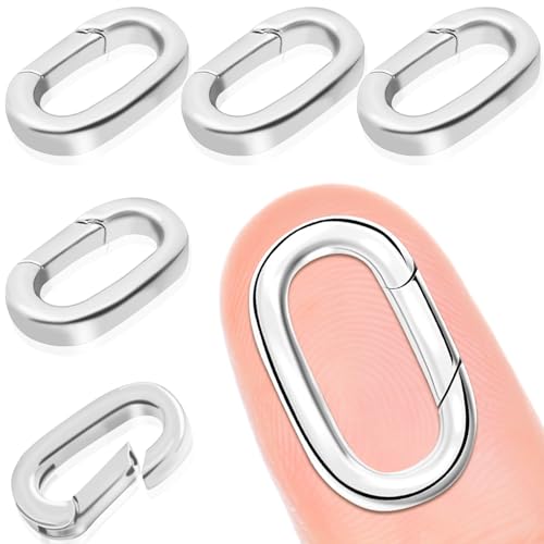 5 Stück Ovaler Karabinerverschluss für Halsketten Federverschlüsse aus Edelstahl Armband Verschlüsse Schlüsselanhänger Verschlussverschlüsse Halsketten Clips Verkürzer für Schmuckherstellung (XL) 5 Stück Ovaler Karabinerverschluss für Halsketten Federverschlüsse aus Edelstahl Armband Verschlüsse Schlüsselanhänger Verschlussverschlüsse Halsketten Clips Verkürzer für Schmuckherstellung (XL) von Happtkey
