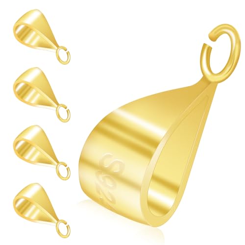 5 x Sterlingsilber-Anhänger für Halskette, S925 Quetschbügel für Schmuckherstellung, Anhänger-Verbinder mit offener Schlaufe, für Halsketten, baumelnde Armbänder, Verschlüsse, DIY 5 x Sterlingsilber-Anhänger für Halskette, S925 Quetschbügel für Schmuckherstellung, Anhänger-Verbinder mit offener Schlaufe, für Halsketten, baumelnde Armbänder, Verschlüsse, DIY von Happtkey