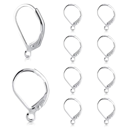 Französische Ohrringhaken, 925er-Sterlingsilber, hypoallergen, Klappbügel, Ohrbügel-Verschlüsse, Ohrdraht-Verbinder für DIY-Ohrringe, Schmuckherstellung Französische Ohrringhaken, 925er-Sterlingsilber, hypoallergen, Klappbügel, Ohrbügel-Verschlüsse, Ohrdraht-Verbinder für DIY-Ohrringe, Schmuckherstellung von Happtkey