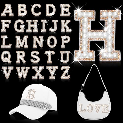 Selbstklebende Perlen-Buchstaben-Aufnäher, Strass, A-Z, Alphabet-Aufkleber-Set für DIY-Kleidung, Glitzer, Anfangsbuchstaben, Aufnäher, Filzbordüre, Nähen, Varsity-Applikationen, Aufkleber für Taschen Selbstklebende Perlen-Buchstaben-Aufnäher, Strass, A-Z, Alphabet-Aufkleber-Set für DIY-Kleidung, Glitzer, Anfangsbuchstaben, Aufnäher, Filzbordüre, Nähen, Varsity-Applikationen, Aufkleber für Taschen von Happtkey