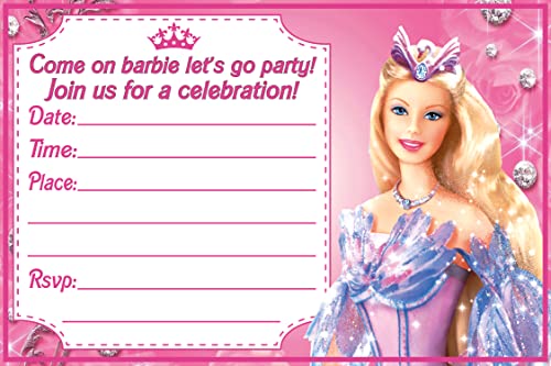 Happy Choices Barbie Einladungskarten und Umschläge - 20 Einladungen zum Ausfüllen für Kindergeburtstag, Bash und Mottoparty, 10 x 15 cm, Postkartenstil.. Happy Choices Barbie Einladungskarten und Umschläge - 20 Einladungen zum Ausfüllen für Kindergeburtstag, Bash und Mottoparty, 10 x 15 cm, Postkartenstil.. von Happy Choices