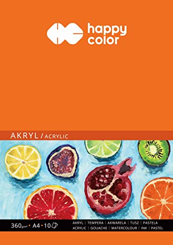 Acrylfarbe Pad Art., A4, 360 g/m², 10 Blatt, Happy Color von Happy Color