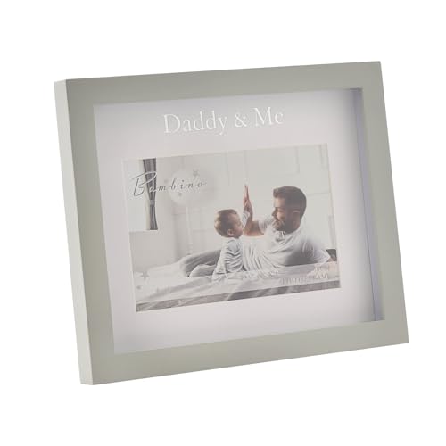 Happy Homewares Bambino Bilderrahmen aus Holz, in Geschenkbox mit Deckel, 15,2 x 10,2 cm, Grau von Happy Homewares