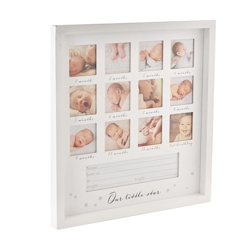 Happy Homewares Bambino Bilderrahmen aus Holz zum 1. Jahr mit Stern-Details – Unser kleiner Stern – perfekt für werdende Eltern Happy Homewares Bambino Bilderrahmen aus Holz zum 1. Jahr mit Stern-Details – Unser kleiner Stern – perfekt für werdende Eltern von Happy Homewares