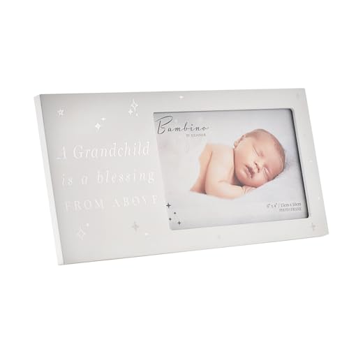 Happy Homewares Bezaubernder Bambino Holz-Bilderrahmen für Enkelkinder, 15,2 x 10,2 cm, perfekt für Kinder oder Neugeborenes Kinderzimmer von Happy Homewares