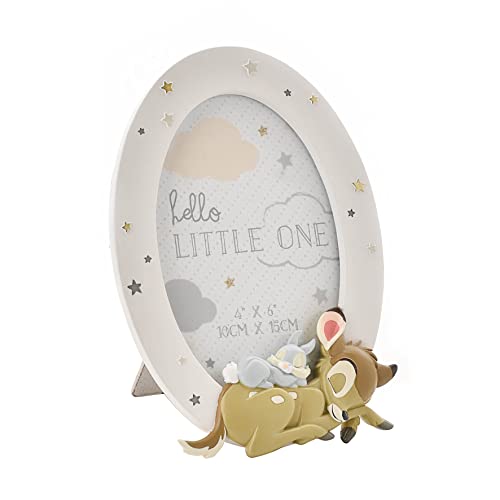 Happy Homewares Magical Beginnings Bilderrahmen aus Kunstharz, Bambi und Klopfer, 10,2 x 15,2 cm, niedliches Baby-Geschenk, offizielles Lizenzprodukt von Happy Homewares