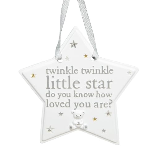 Happy Homewares Entzückendes Bambino-Dekoschild aus Kunstharz zum Aufhängen, kleiner Stern – perfekt für ein Neugeborenes Kinderzimmer Happy Homewares Entzückendes Bambino-Dekoschild aus Kunstharz zum Aufhängen, kleiner Stern – perfekt für ein Neugeborenes Kinderzimmer von Happy Homewares