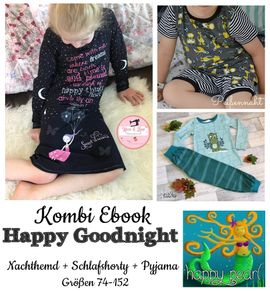 Happy Goodnight - Schlafshorty Nachthemd Pyjama Happy Goodnight - Schlafshorty Nachthemd Pyjama von Happy Pearl