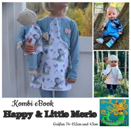 Little Merle & Happy Merle Tunika und 43cm Puppenschnitt Little Merle & Happy Merle Tunika und 43cm Puppenschnitt von Happy Pearl