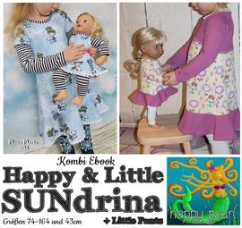 Little SUNdrina + Happy SUNdrina Tunika/Kleid und 43cm Puppenschnitt von Happy Pearl