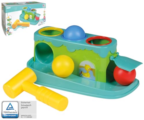 Hammerbank Kugelbahn, ca. 26 x 12 x 10cm, mit Hammer und Kugeln von Happy People