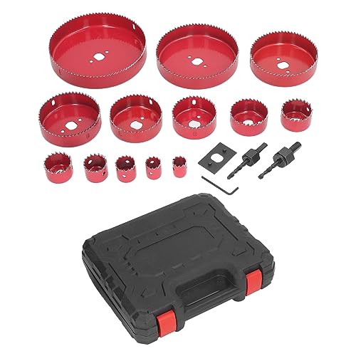 Happyfit 17pcs Loch Säge Kit BI Metallbohrer Bit Set Heavy Duty Holzbearbeitungsschneider mit Tragetasche für Metallholz Kunststoff von HappyFit