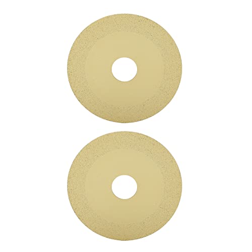 Happyfit 2 Stcs Glasschneidscheibe 22mm ID 100mm OD 15mm Sandbreite 1 mm dicke Diamantsägenklinge für Fliesenkristallweinflasche (Champagner Gold) von HappyFit