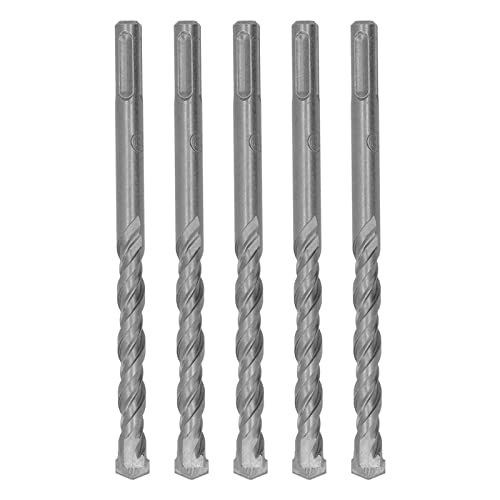 Happyfit 5 Stcs Rotary Hammerbohrer 160 mm Länge 2 Flöte selbst zentrierende Carbidspitze Aufprallbohrer für Ziegelstein Beton Beton (12 mm) von HappyFit