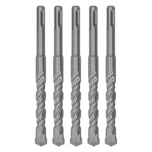 Happyfit 5 Stcs Rotary Hammerbohrer 160 mm Länge 2 Flöte selbst zentrierende Carbidspitze Aufprallbohrer für Ziegelstein Beton Beton (14mm) von HappyFit